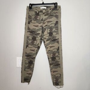 Zara camo cropped jeans
